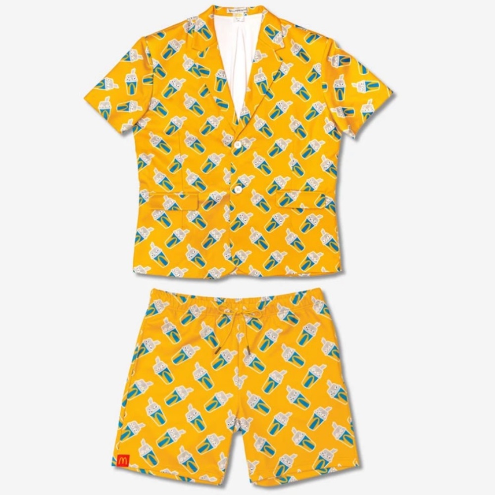 McDonald's Yellow Suit with Iconic Print